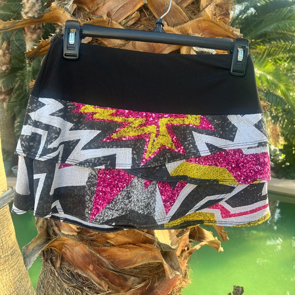 Lucky in Love Aztec Print Tennis Skirt